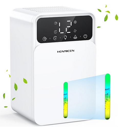 Mini Deumidificatori Portatile e Silenzioso per Casa, Deumidificatore con 7 Colori LED, Molteplici Modalità, Funzione Timer, Contro Muffa e L'umidità, Purificazione Dell'aria, Ideale per Bagno, Garage