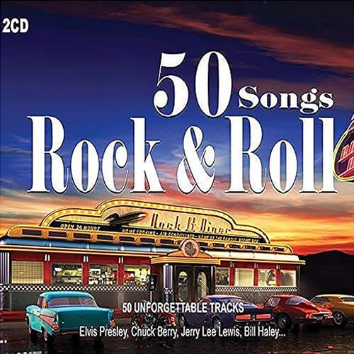 2 CD 50 Canzoni Rock and Roll. 50 Hits Originali di Chuck Berry, Elvis Presley, Jarry Lee Lewis, Fats Domino 